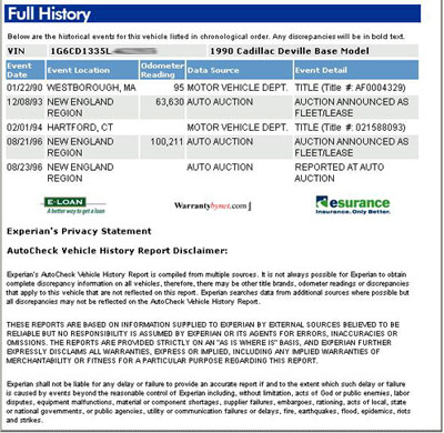 Stáhnout v PDF - Výpis historie vozu z uzemí USA agenturou Autocheck